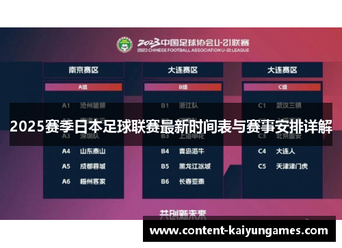 2025赛季日本足球联赛最新时间表与赛事安排详解