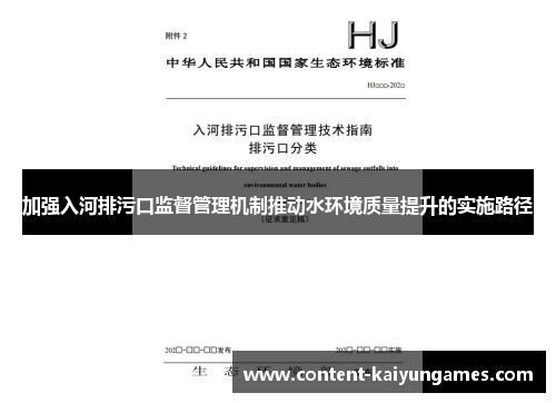 加强入河排污口监督管理机制推动水环境质量提升的实施路径