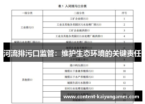 河流排污口监管：维护生态环境的关键责任