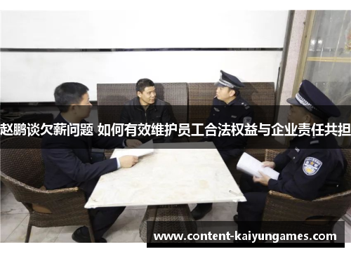 赵鹏谈欠薪问题 如何有效维护员工合法权益与企业责任共担